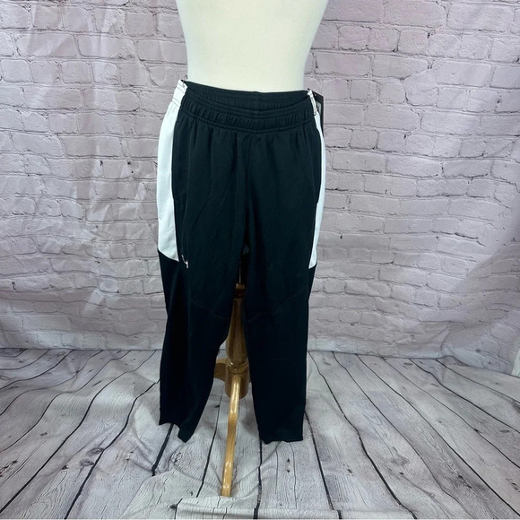 women's under armour loose fit track pants size small black and white NWT - Picture 1 of 7
